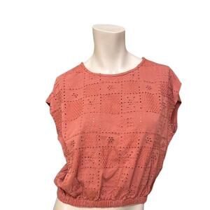 Madewell Eyelet Top Size Small Embroidered Boho Hippie Cottage Coastal